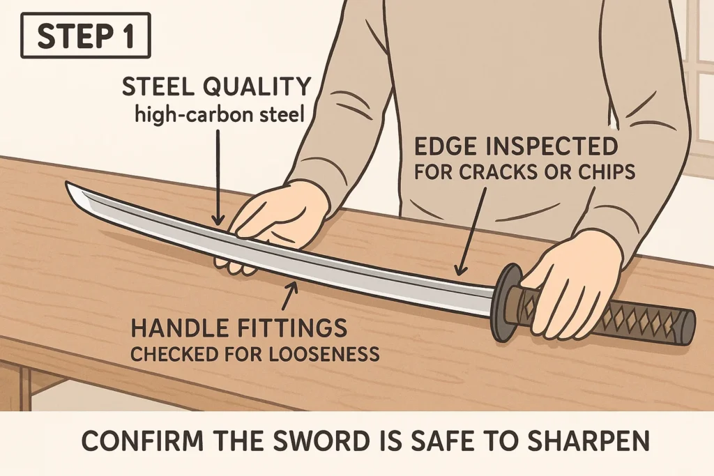 Step 1 Cleaning blade