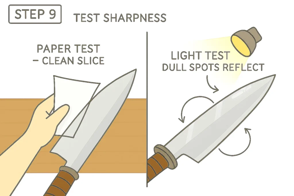 Step 9 sharpness test