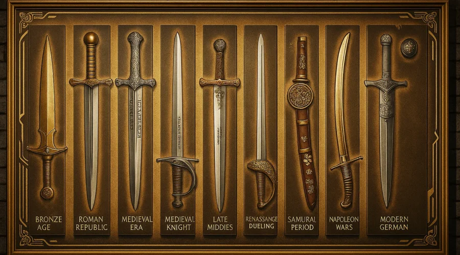 historical timeline of swords