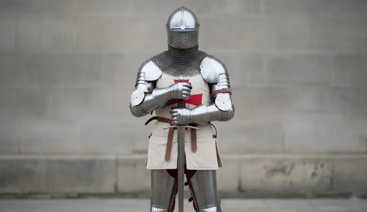 a man holding longsword