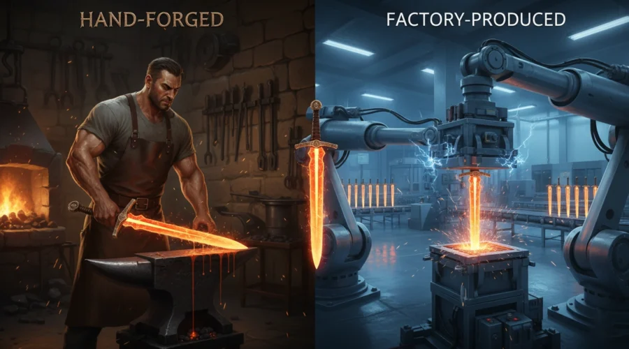 handmade vs machine made sword